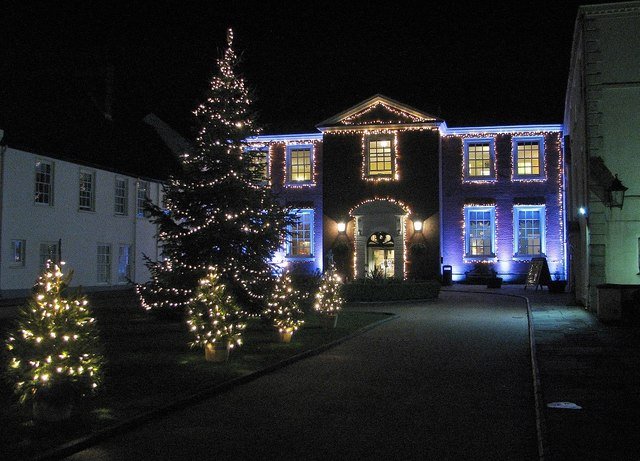 Safely put up Christmas lights - house decorated outside - JAH Electrical Services